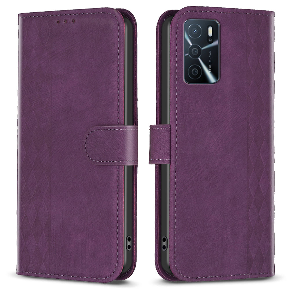 Leather Cover for Oppo A16 / A16s / A54 5G / A54s / A55 5G , Imprinted Pattern Stand Wallet Flip Phone Case