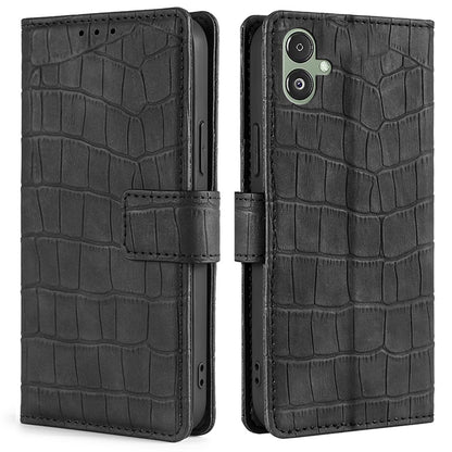 For Samsung Galaxy F14 5G Skin-touch Feeling Phone Case Crocodile Texture Wallet Stand PU Leather Cover