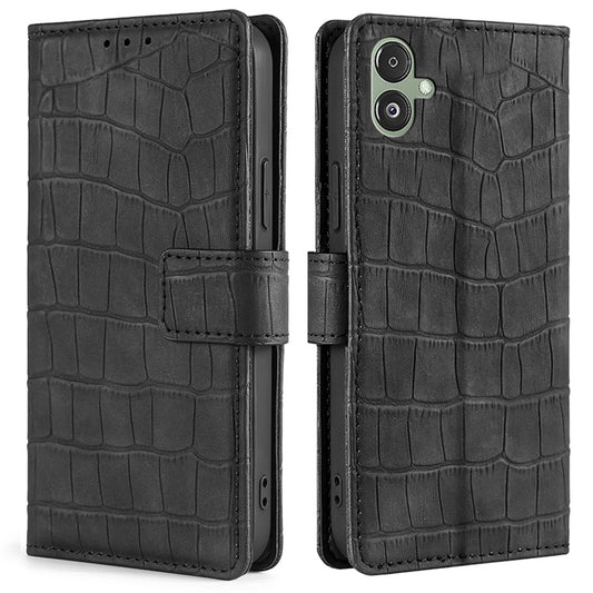 For Samsung Galaxy F14 5G Skin-touch Feeling Phone Case Crocodile Texture Wallet Stand PU Leather Cover