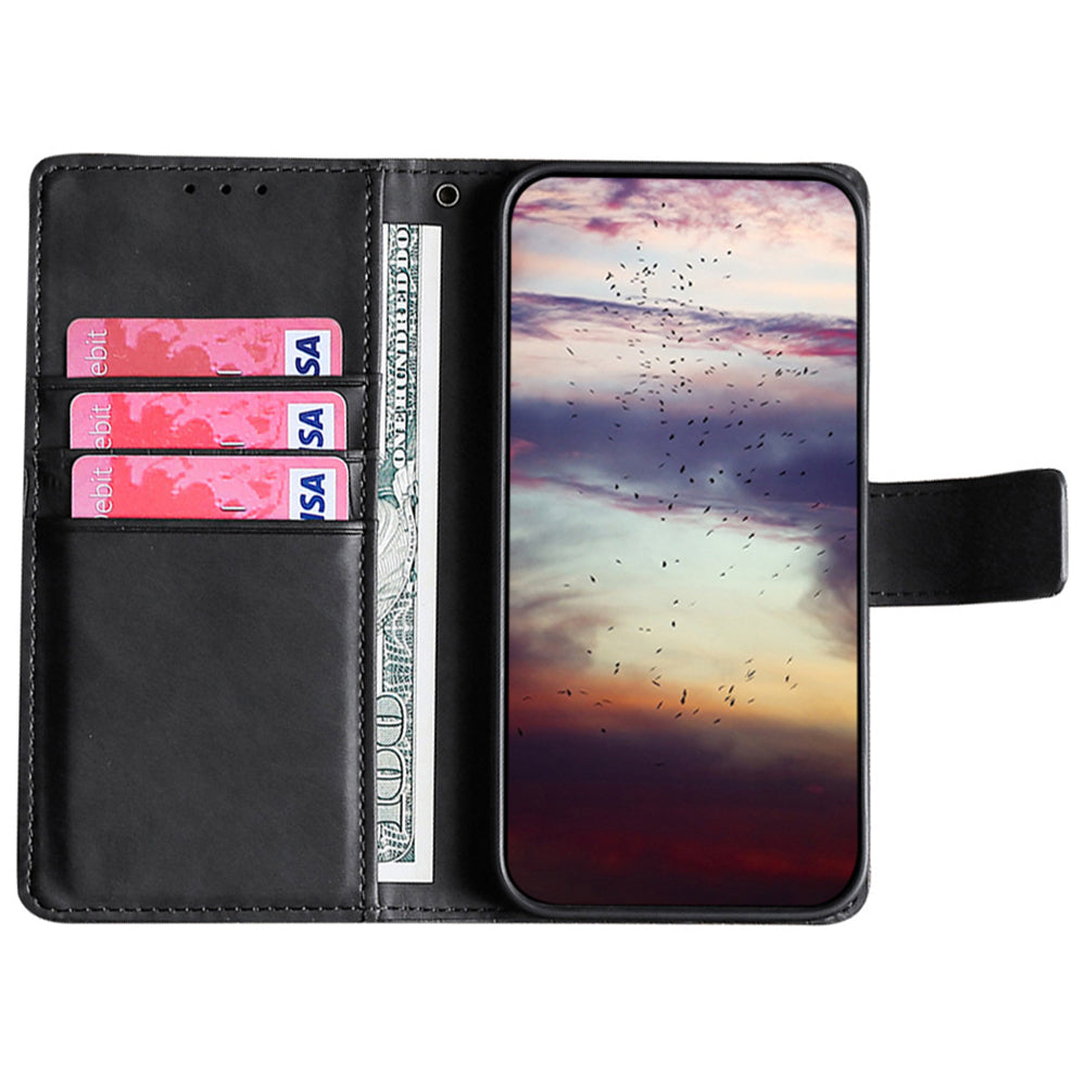 For Samsung Galaxy F14 5G Skin-touch Feeling Phone Case Crocodile Texture Wallet Stand PU Leather Cover