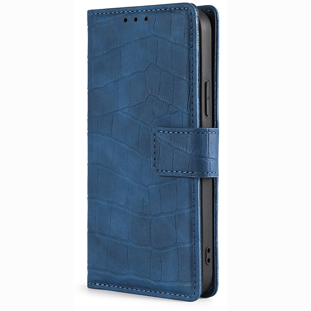 For Samsung Galaxy F14 5G Skin-touch Feeling Phone Case Crocodile Texture Wallet Stand PU Leather Cover