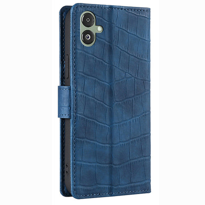 For Samsung Galaxy F14 5G Skin-touch Feeling Phone Case Crocodile Texture Wallet Stand PU Leather Cover