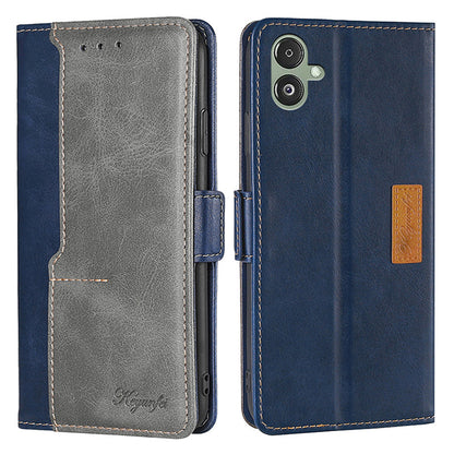 For Samsung Galaxy F14 5G PU Leather Cover Contrast Color Wallet Stand Flip Phone Case
