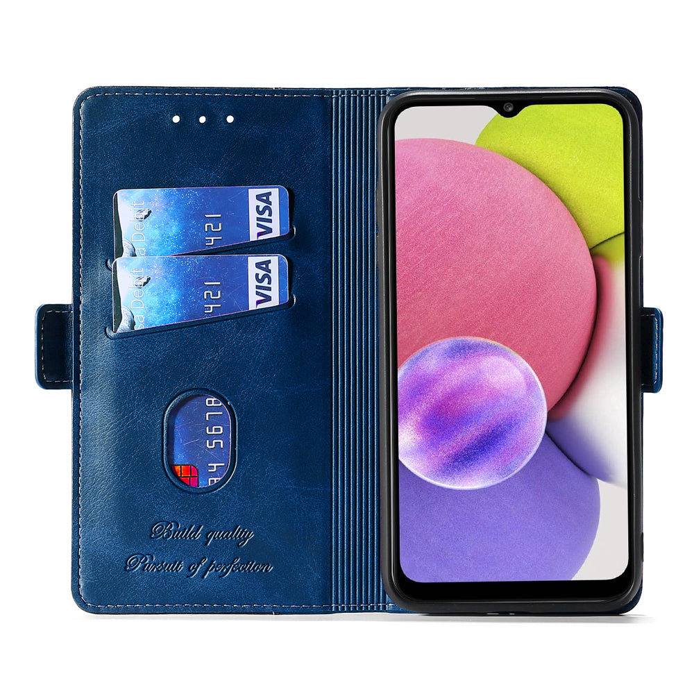 For Samsung Galaxy F14 5G PU Leather Cover Contrast Color Wallet Stand Flip Phone Case