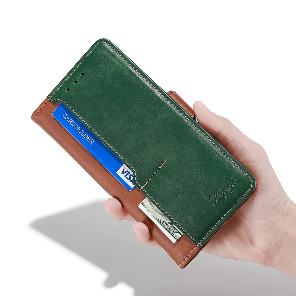 For Samsung Galaxy F14 5G PU Leather Cover Contrast Color Wallet Stand Flip Phone Case