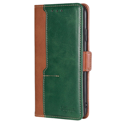 For Samsung Galaxy F14 5G PU Leather Cover Contrast Color Wallet Stand Flip Phone Case