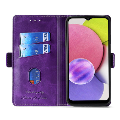 For Samsung Galaxy F14 5G PU Leather Cover Contrast Color Wallet Stand Flip Phone Case