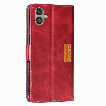 For Samsung Galaxy F14 5G PU Leather Cover Contrast Color Wallet Stand Flip Phone Case