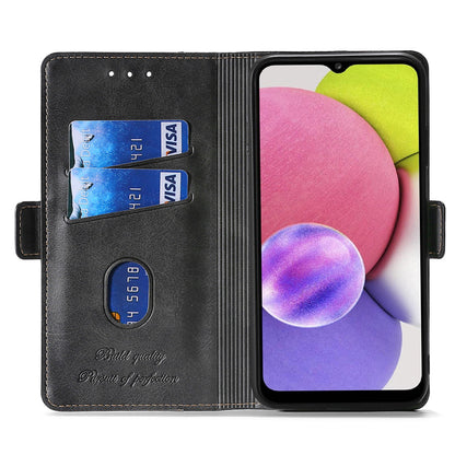 For Samsung Galaxy F14 5G PU Leather Cover Contrast Color Wallet Stand Flip Phone Case