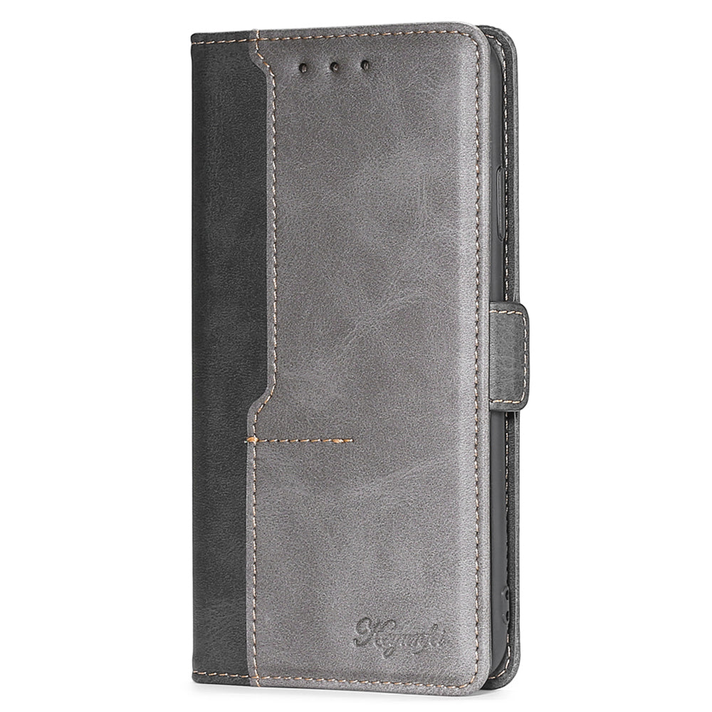 For Samsung Galaxy F14 5G PU Leather Cover Contrast Color Wallet Stand Flip Phone Case