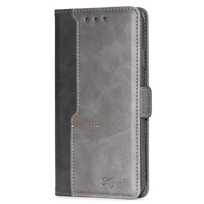 For Samsung Galaxy F14 5G PU Leather Cover Contrast Color Wallet Stand Flip Phone Case