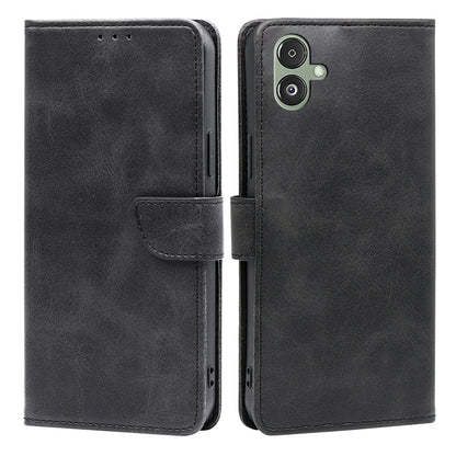 For Samsung Galaxy F14 5G Magnetic Protective Cover Calf Texture Stand Wallet PU Leather+TPU Phone Case