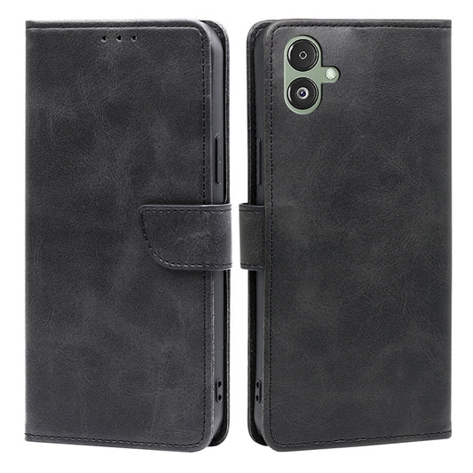 For Samsung Galaxy F14 5G Magnetic Protective Cover Calf Texture Stand Wallet PU Leather+TPU Phone Case