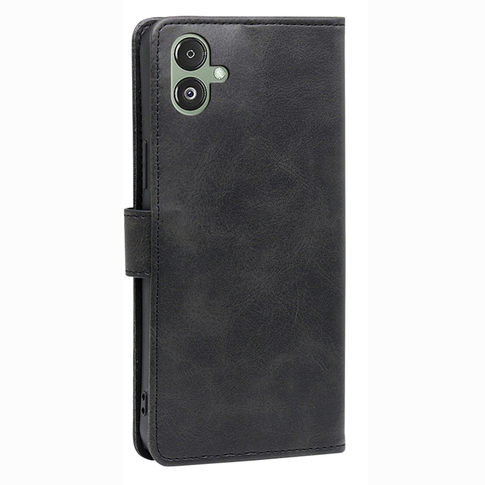 For Samsung Galaxy F14 5G Magnetic Protective Cover Calf Texture Stand Wallet PU Leather+TPU Phone Case