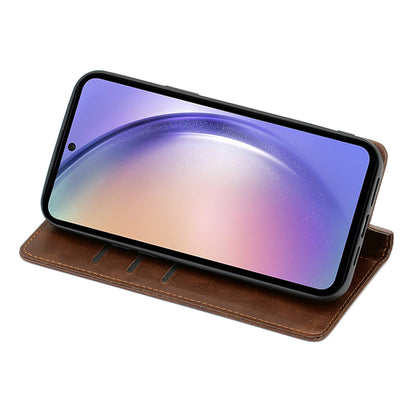 For Samsung Galaxy F14 5G Calf Texture Mobile Phone Protector Case Stand Leather Wallet Cover