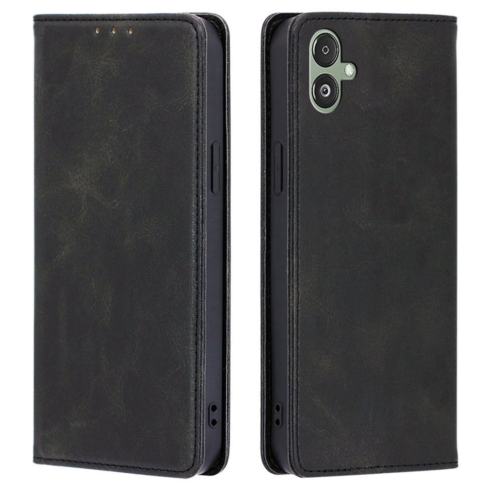 For Samsung Galaxy F14 5G Calf Texture Mobile Phone Protector Case Stand Leather Wallet Cover