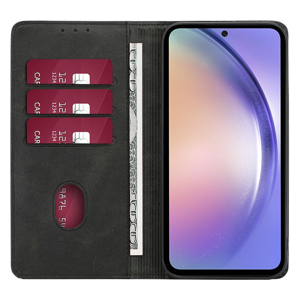 For Samsung Galaxy F14 5G Calf Texture Mobile Phone Protector Case Stand Leather Wallet Cover