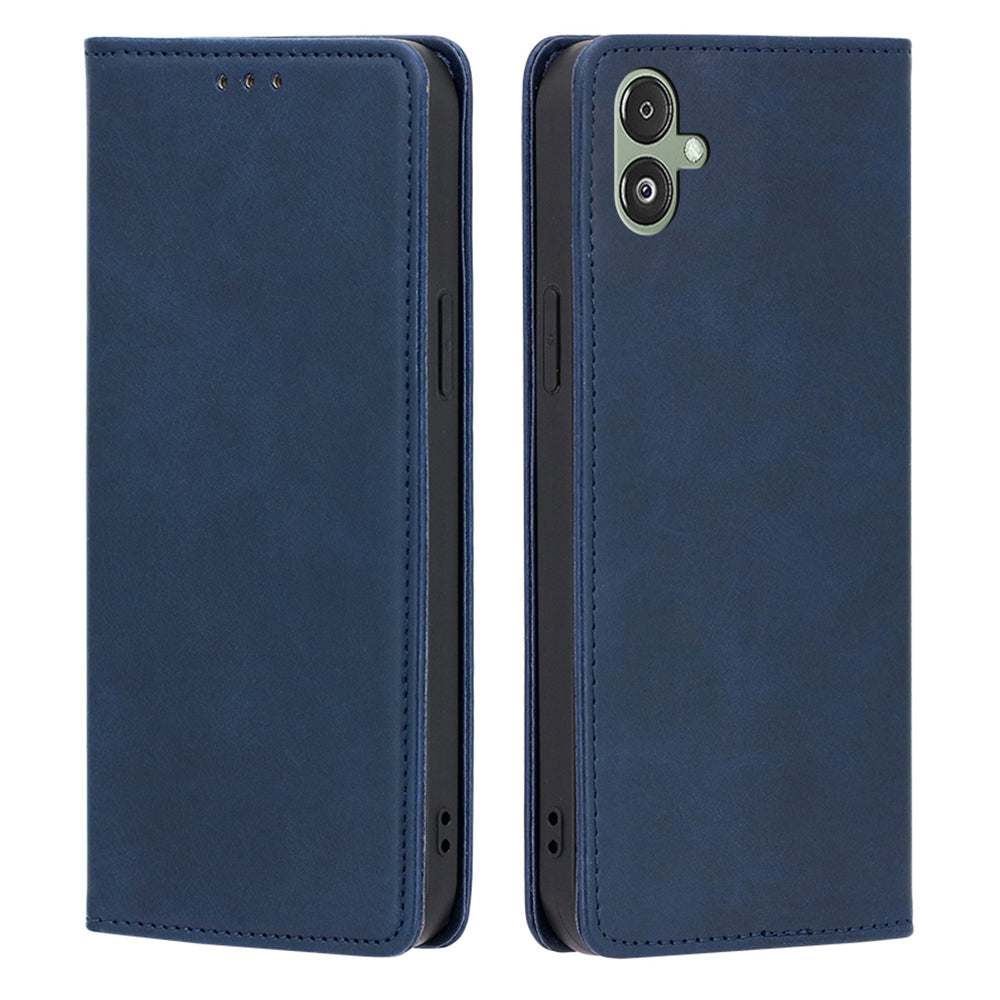 For Samsung Galaxy F14 5G Calf Texture Mobile Phone Protector Case Stand Leather Wallet Cover