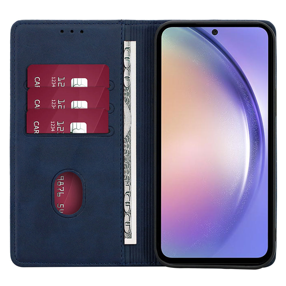 For Samsung Galaxy F14 5G Calf Texture Mobile Phone Protector Case Stand Leather Wallet Cover