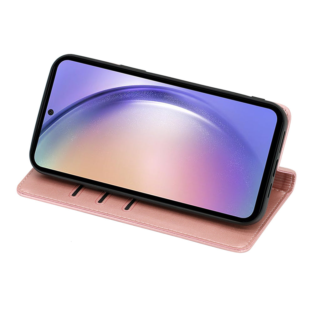 For Samsung Galaxy F14 5G Calf Texture Mobile Phone Protector Case Stand Leather Wallet Cover