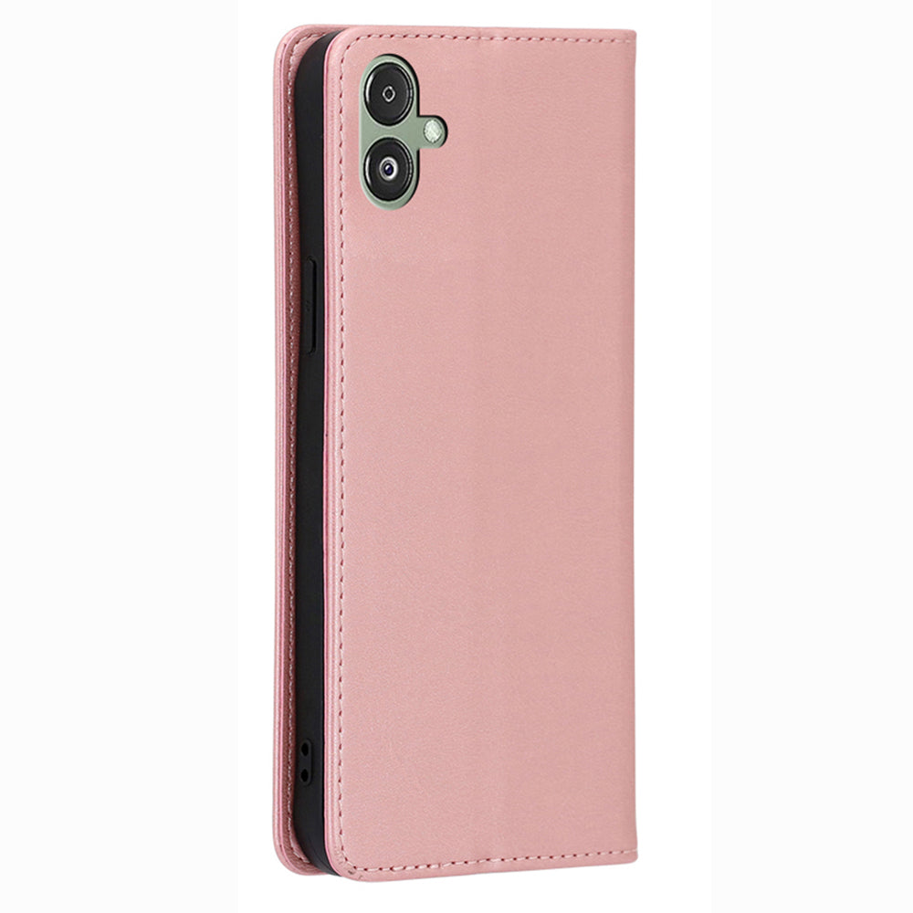 For Samsung Galaxy F14 5G Calf Texture Mobile Phone Protector Case Stand Leather Wallet Cover