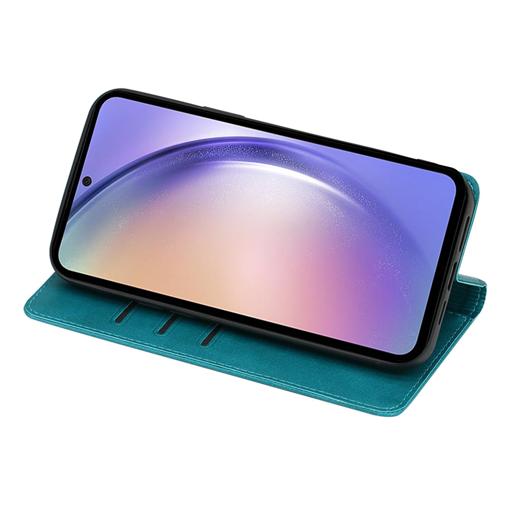 For Samsung Galaxy F14 5G Calf Texture Mobile Phone Protector Case Stand Leather Wallet Cover