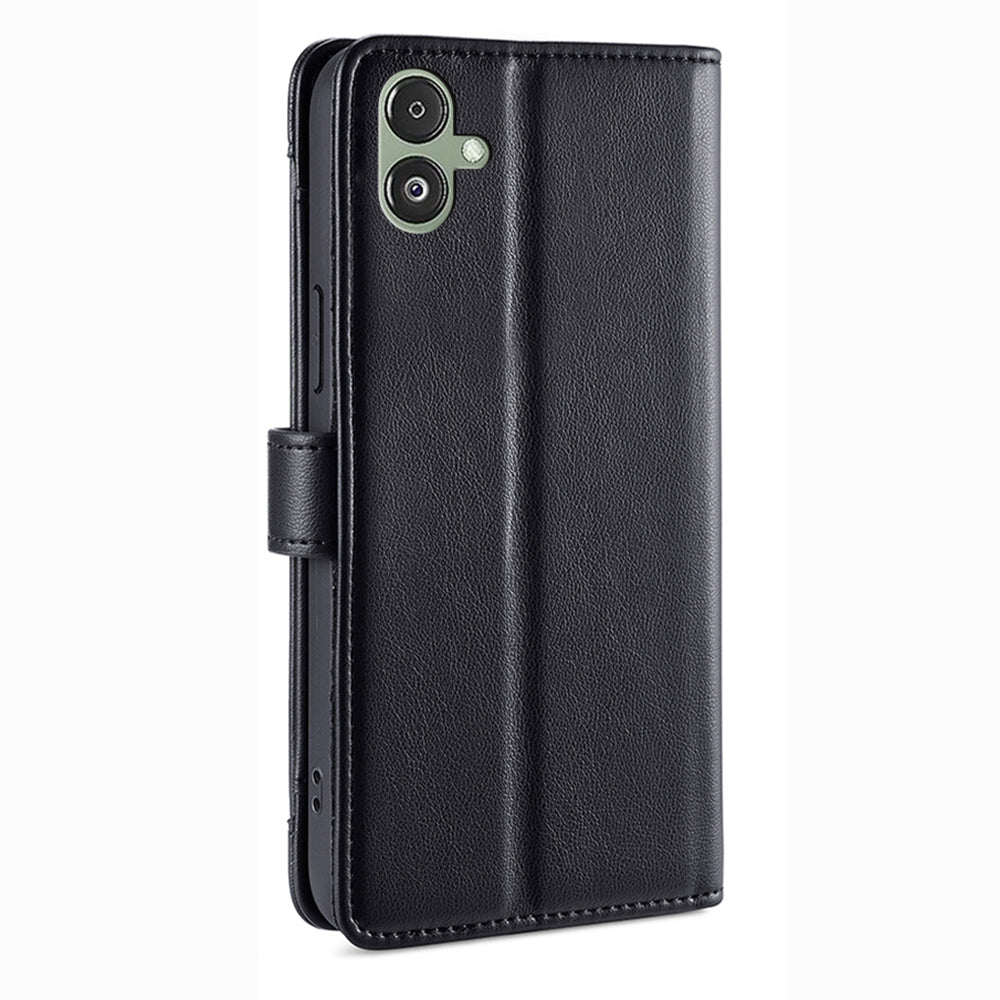 For Samsung Galaxy F14 5G Zipper Pocket Phone Case Anti-Drop PU Leather Wallet Phone Shell with 2 Straps