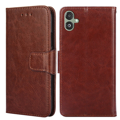 For Samsung Galaxy F14 5G Textured PU Leather Phone Case Wallet Stand Flip Cover