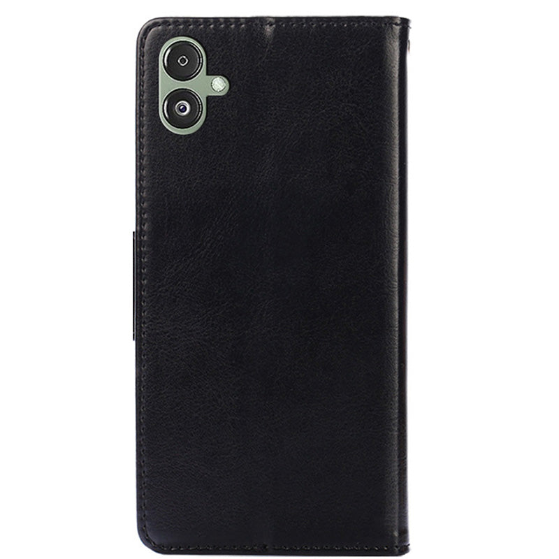 For Samsung Galaxy F14 5G Textured PU Leather Phone Case Wallet Stand Flip Cover