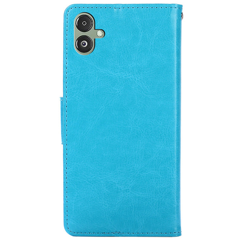 For Samsung Galaxy F14 5G Textured PU Leather Phone Case Wallet Stand Flip Cover