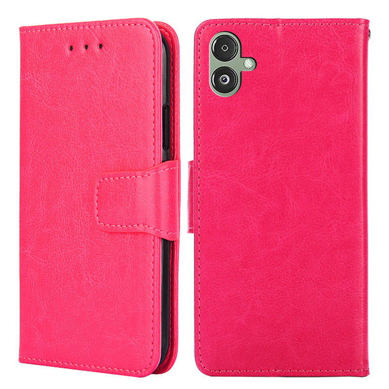 For Samsung Galaxy F14 5G Textured PU Leather Phone Case Wallet Stand Flip Cover