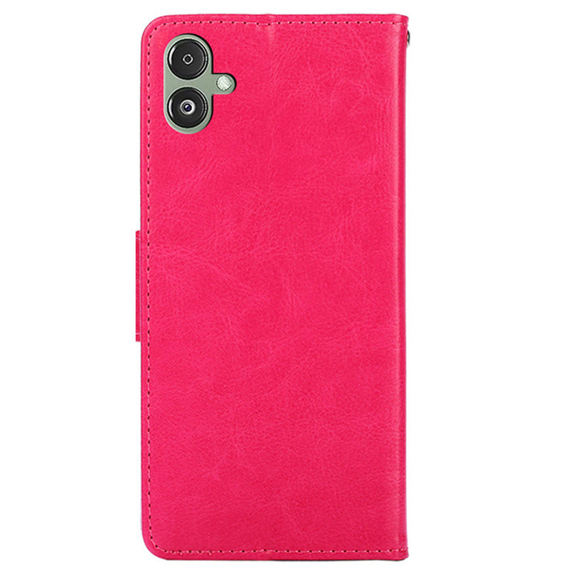 For Samsung Galaxy F14 5G Textured PU Leather Phone Case Wallet Stand Flip Cover