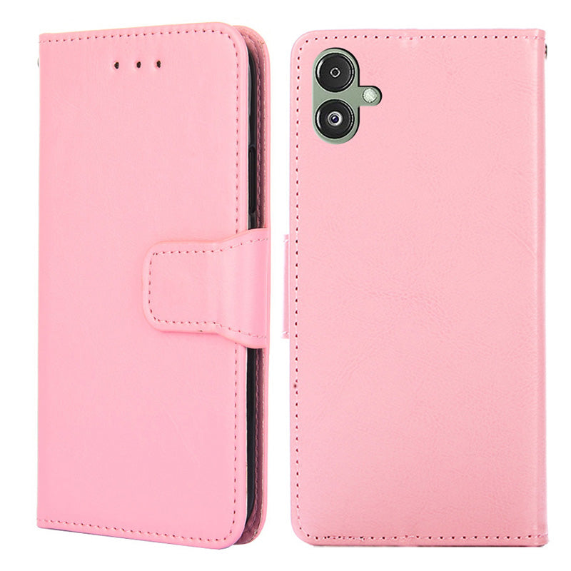 For Samsung Galaxy F14 5G Textured PU Leather Phone Case Wallet Stand Flip Cover