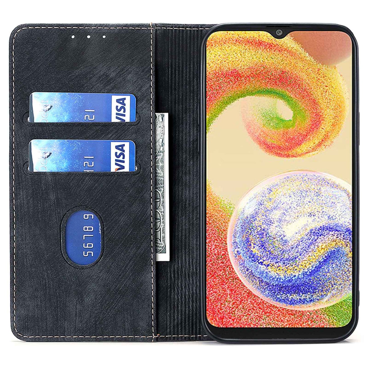 Wallet Case for Samsung Galaxy F14 5G RFID Blocking PU Leather Stand Phone Cover