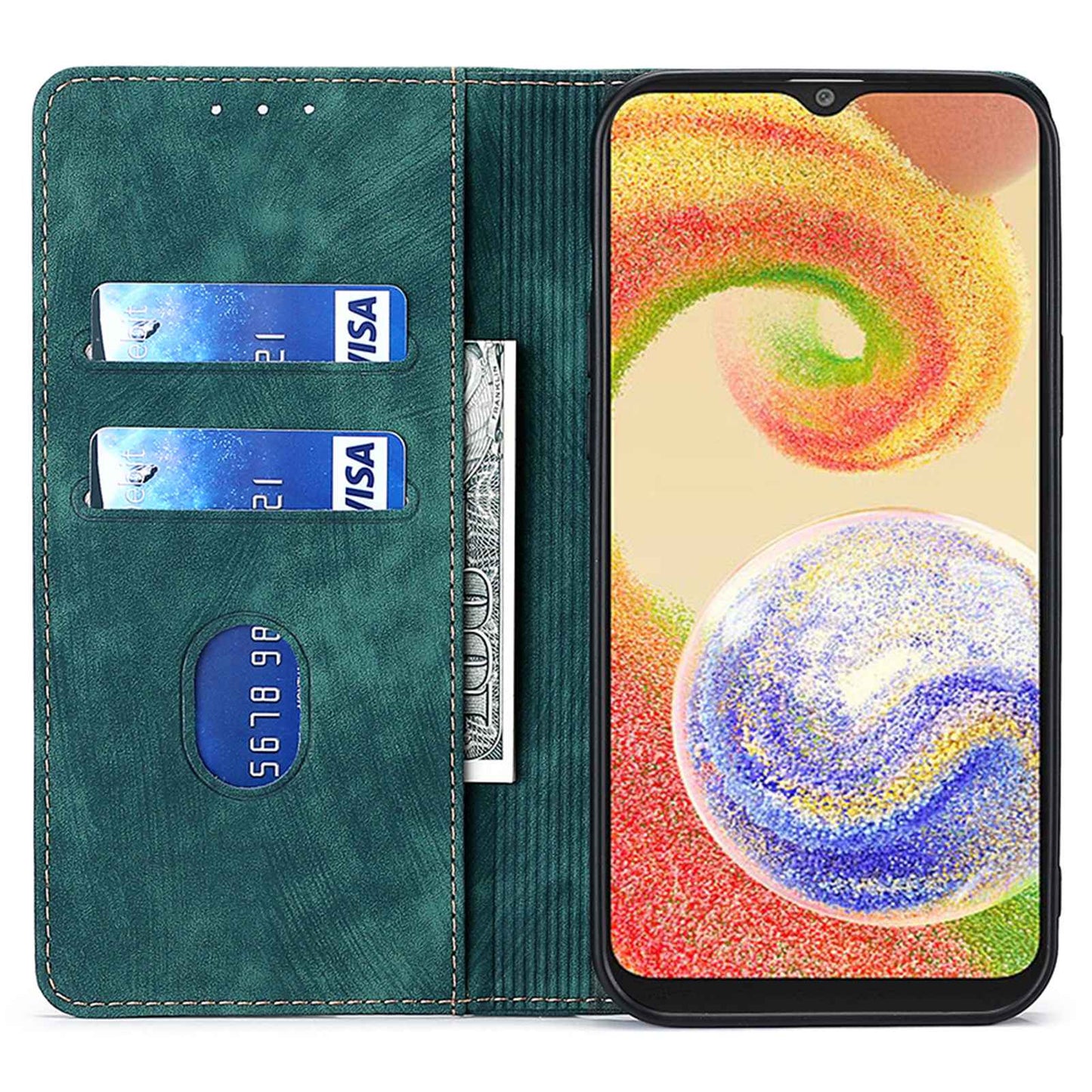 Wallet Case for Samsung Galaxy F14 5G RFID Blocking PU Leather Stand Phone Cover