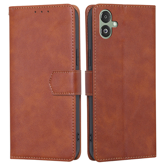 For Samsung Galaxy F14 5G RFID Blocking Wallet Phone Case PU Leather Cowhide Texture Stand Cover