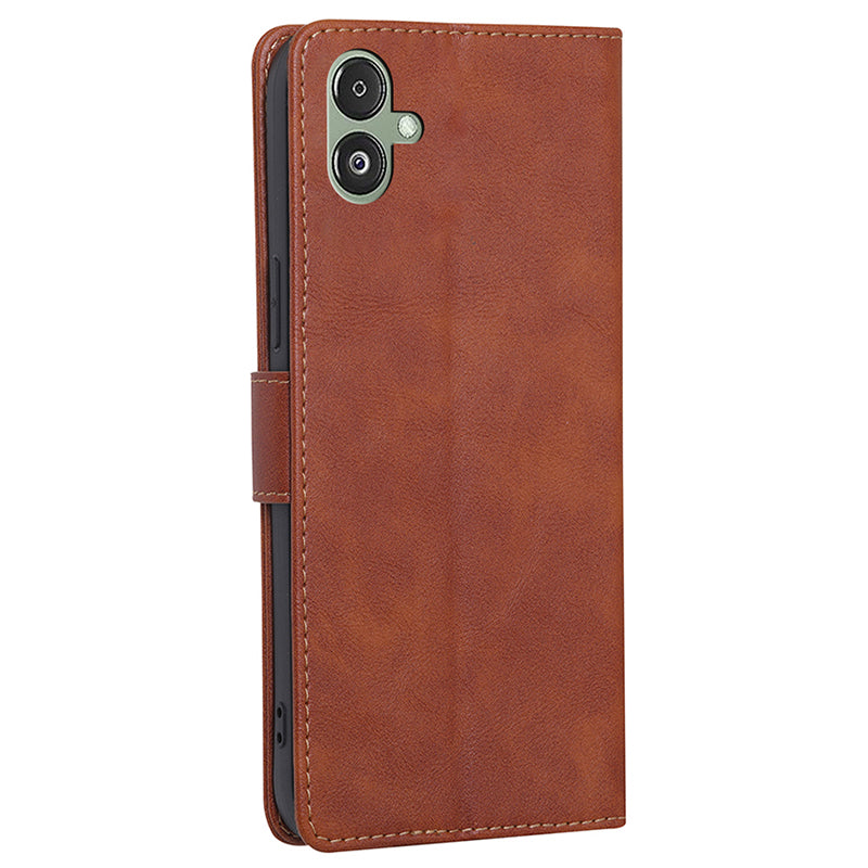 For Samsung Galaxy F14 5G RFID Blocking Wallet Phone Case PU Leather Cowhide Texture Stand Cover