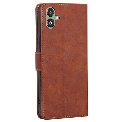 For Samsung Galaxy F14 5G RFID Blocking Wallet Phone Case PU Leather Cowhide Texture Stand Cover