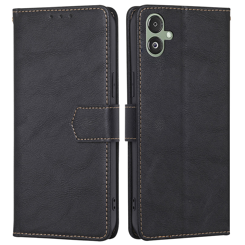 For Samsung Galaxy F14 5G RFID Blocking Wallet Phone Case PU Leather Cowhide Texture Stand Cover