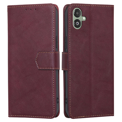 For Samsung Galaxy F14 5G RFID Blocking Wallet Phone Case PU Leather Cowhide Texture Stand Cover