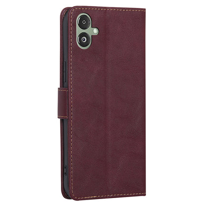 For Samsung Galaxy F14 5G RFID Blocking Wallet Phone Case PU Leather Cowhide Texture Stand Cover