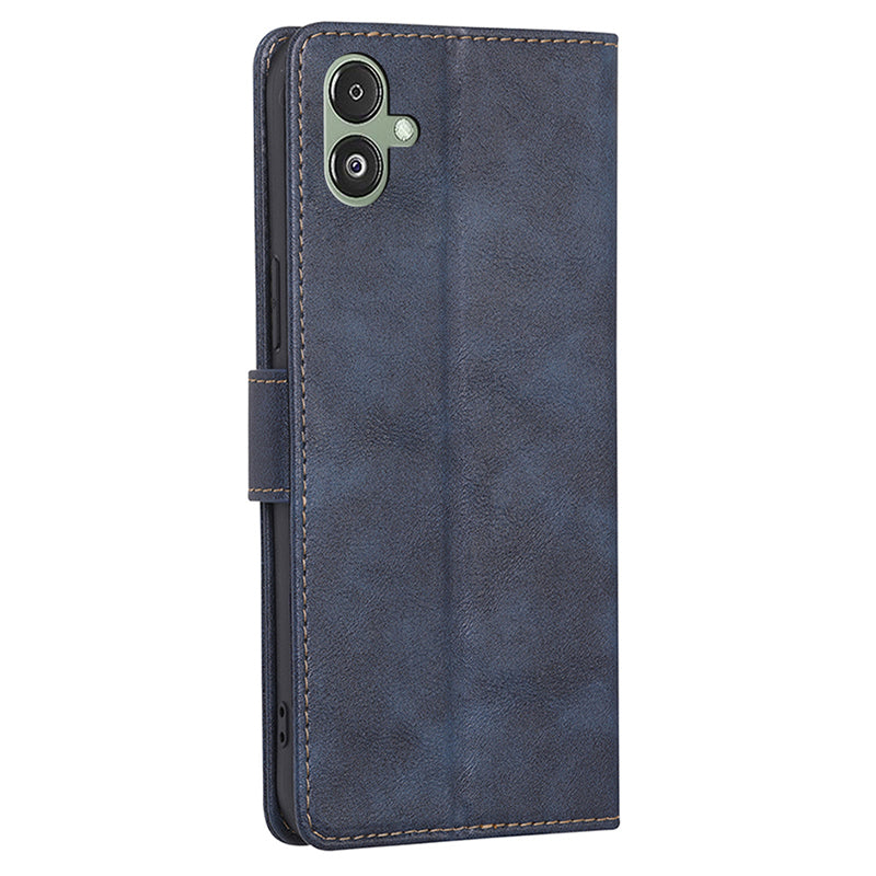 For Samsung Galaxy F14 5G RFID Blocking Wallet Phone Case PU Leather Cowhide Texture Stand Cover