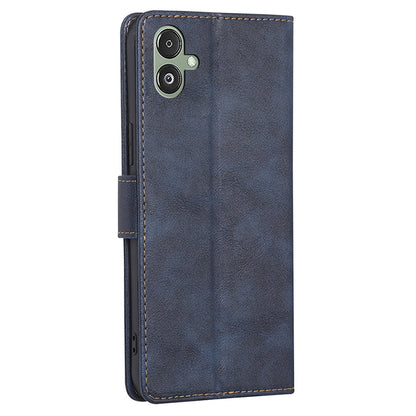 For Samsung Galaxy F14 5G RFID Blocking Wallet Phone Case PU Leather Cowhide Texture Stand Cover