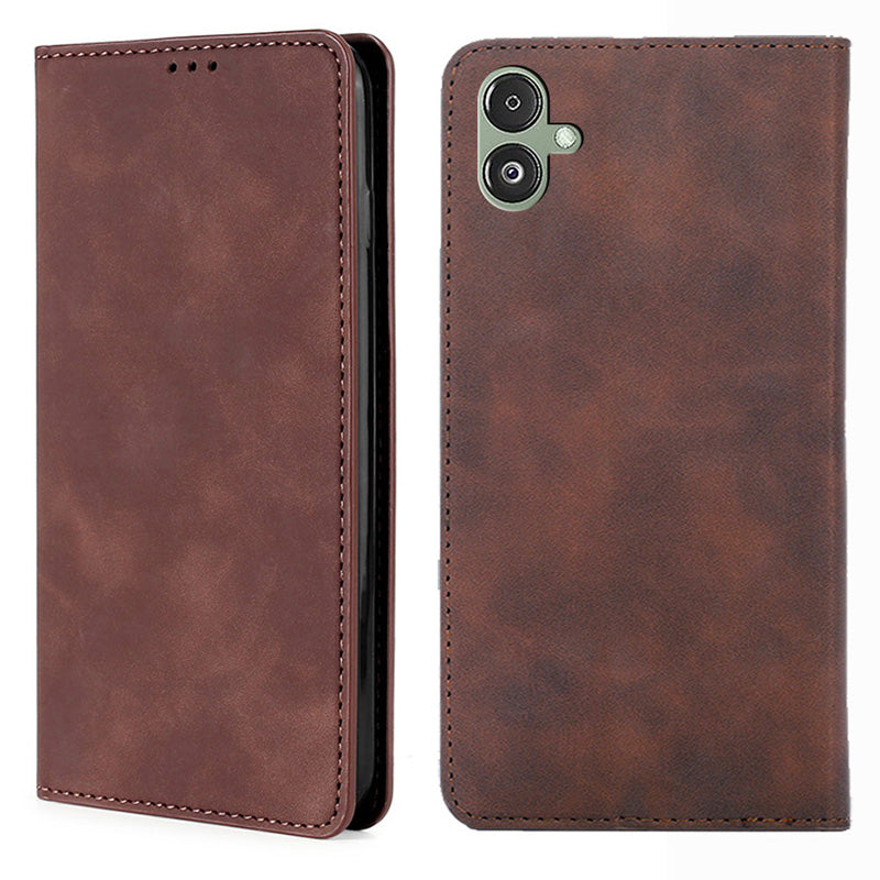 For Samsung Galaxy F14 5G Card Slots Stand Cover PU Leather Skin-touch Phone Case