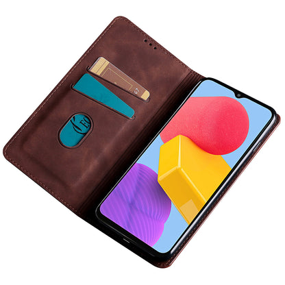 For Samsung Galaxy F14 5G Card Slots Stand Cover PU Leather Skin-touch Phone Case