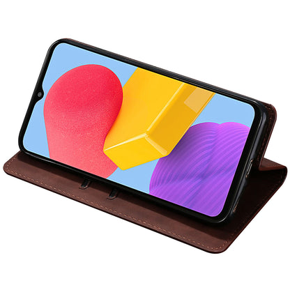 For Samsung Galaxy F14 5G Card Slots Stand Cover PU Leather Skin-touch Phone Case