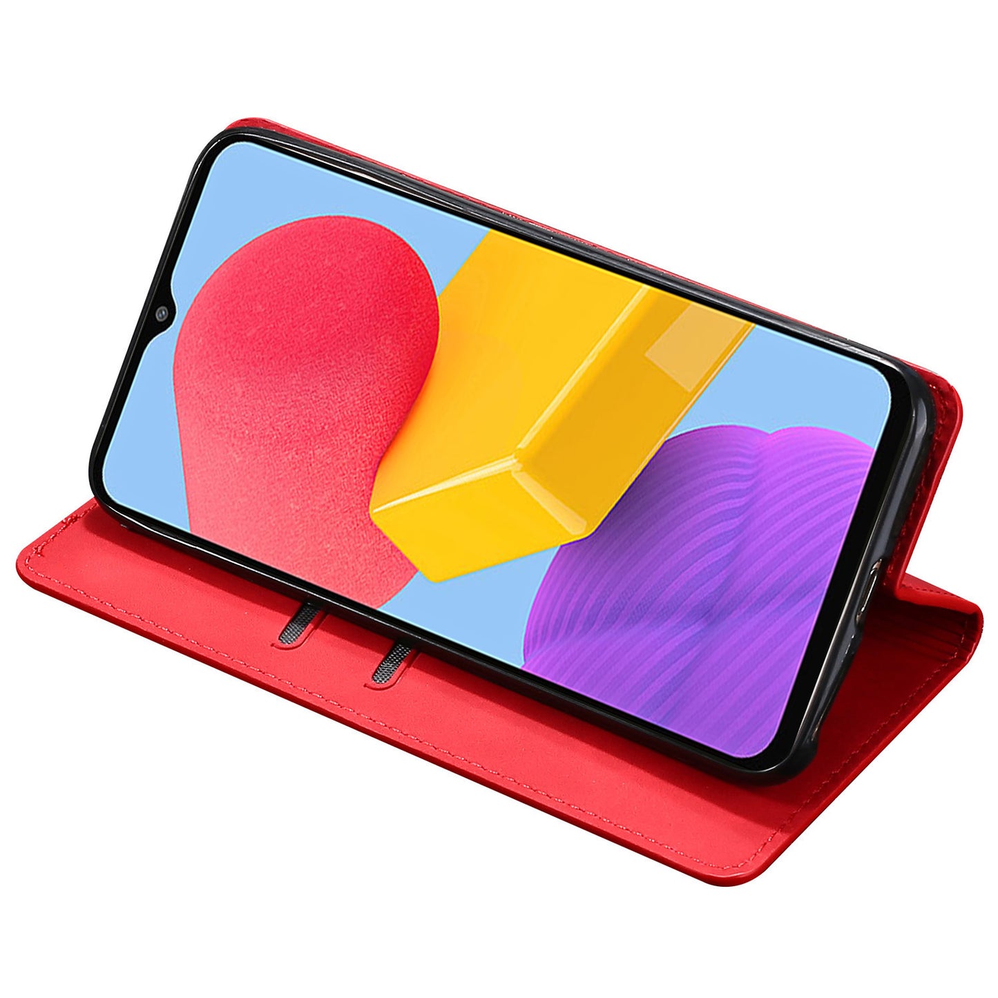 For Samsung Galaxy F14 5G Card Slots Stand Cover PU Leather Skin-touch Phone Case