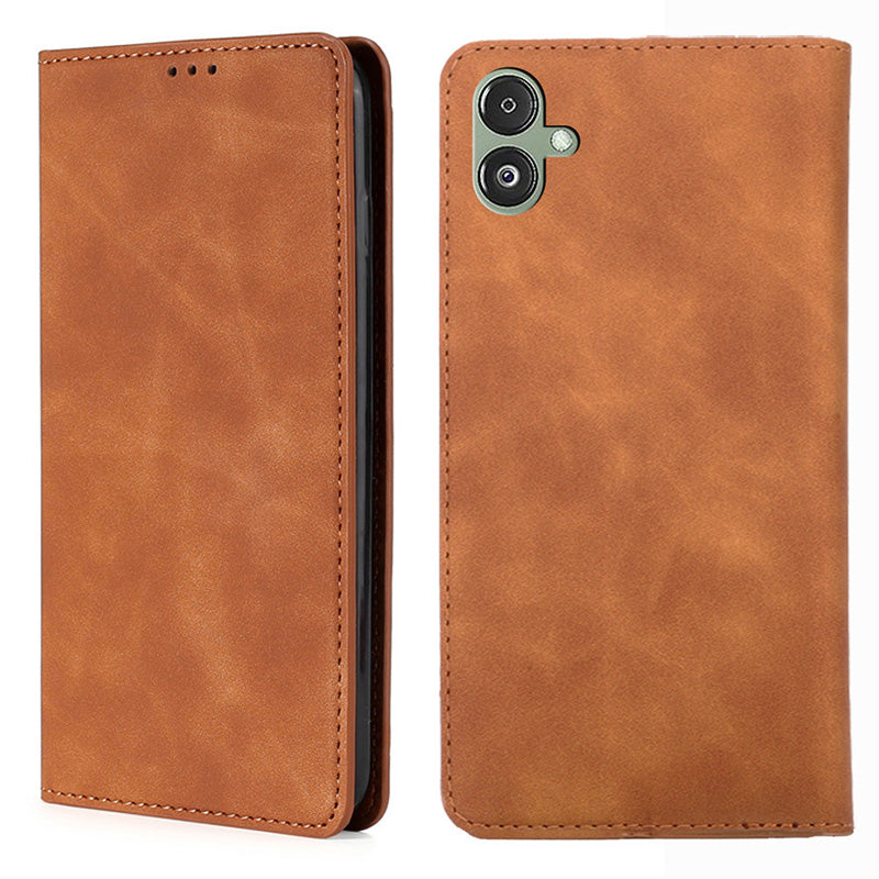 For Samsung Galaxy F14 5G Card Slots Stand Cover PU Leather Skin-touch Phone Case