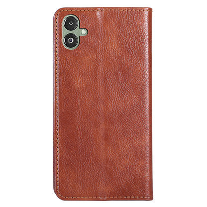 For Samsung Galaxy F14 5G PU Leather Solid Color Wallet Case Stand Magnetic Closure Phone Cover