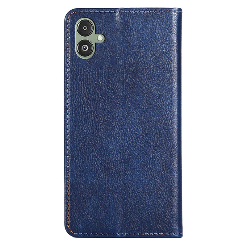 For Samsung Galaxy F14 5G PU Leather Solid Color Wallet Case Stand Magnetic Closure Phone Cover